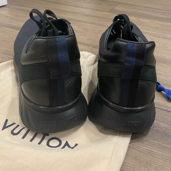 USED Louis Vuitton Black Sneakers SIZE 11 - Picture 5 of 7